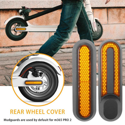 Xiaomi Mijia 1s / Pro 2 Electric Scooter Wheel Cover with Reflective Strips & Screws - Yellow