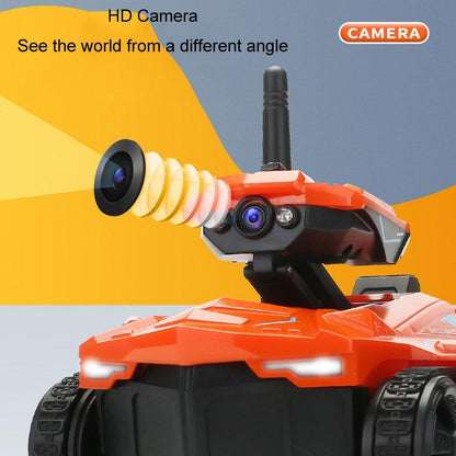 720p Hd Camera Rc Car with Real-time Surveillance and Remote Control - Tank Design - Blue