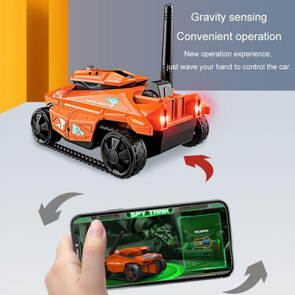 720p Hd Camera Rc Car with Real-time Surveillance and Remote Control - Tank Design - Blue