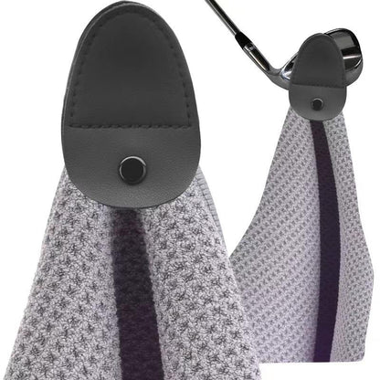 Microfiber Waffle Golf Towel Magnetic For Easy Cleaning - Gray