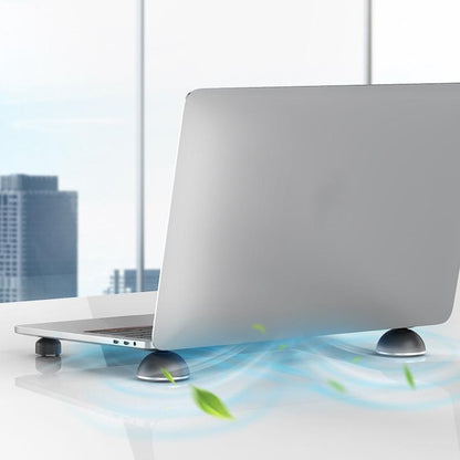 Portable Aluminum Bracket Foot Pad for Macbook - Suohuang - Black