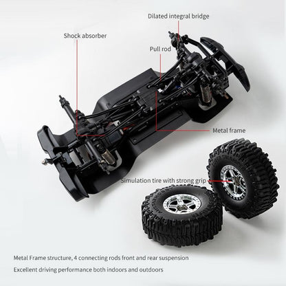 Off-road Climbing Rc Vehicle with 4wd Drive - Orange