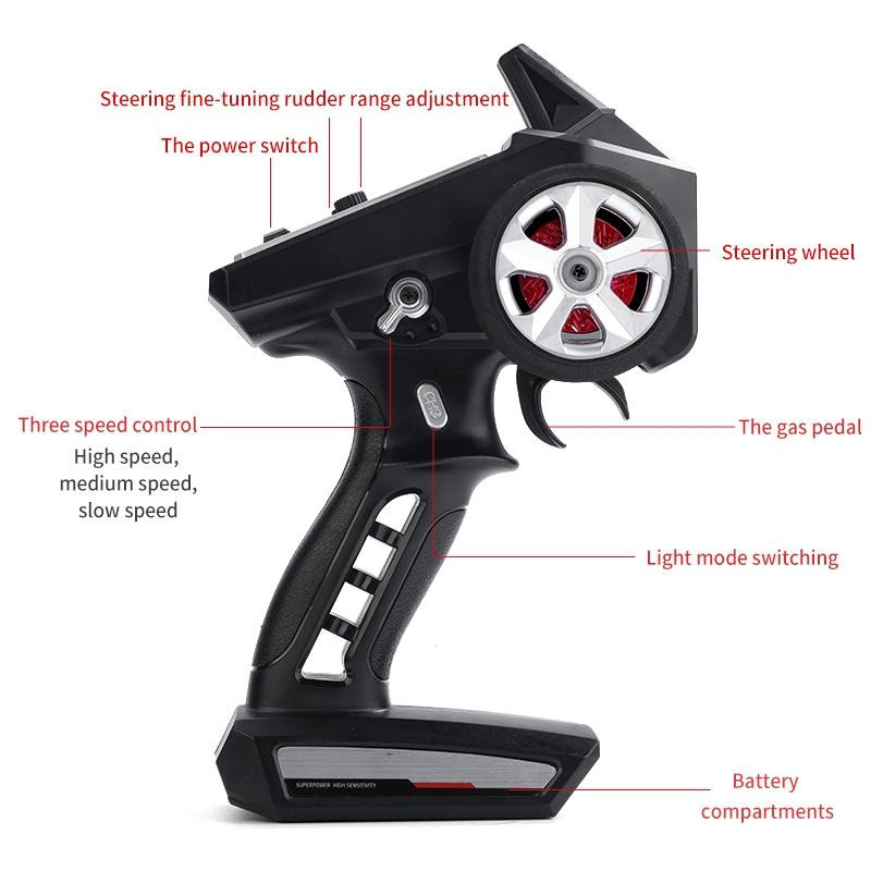 High Speed Electric Drift Rc Car - 4wd Muscle - Blue