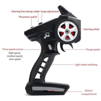 High Speed Electric Drift Rc Car - 4wd Muscle - Blue