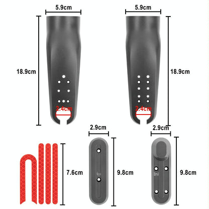 Xiaomi M365 / Pro / 1s Skateboard Front Fork Protection Set with Reflecting Bar - White