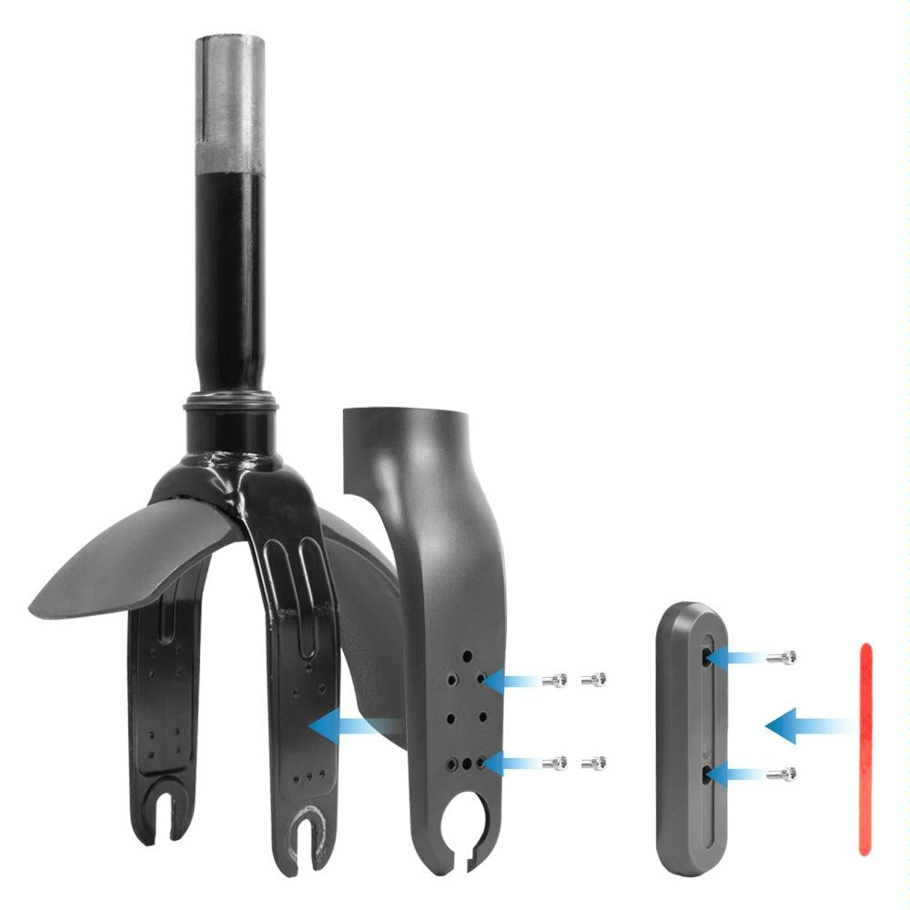 Xiaomi M365 / Pro / 1s Skateboard Front Fork Protection Set with Reflecting Bar - White