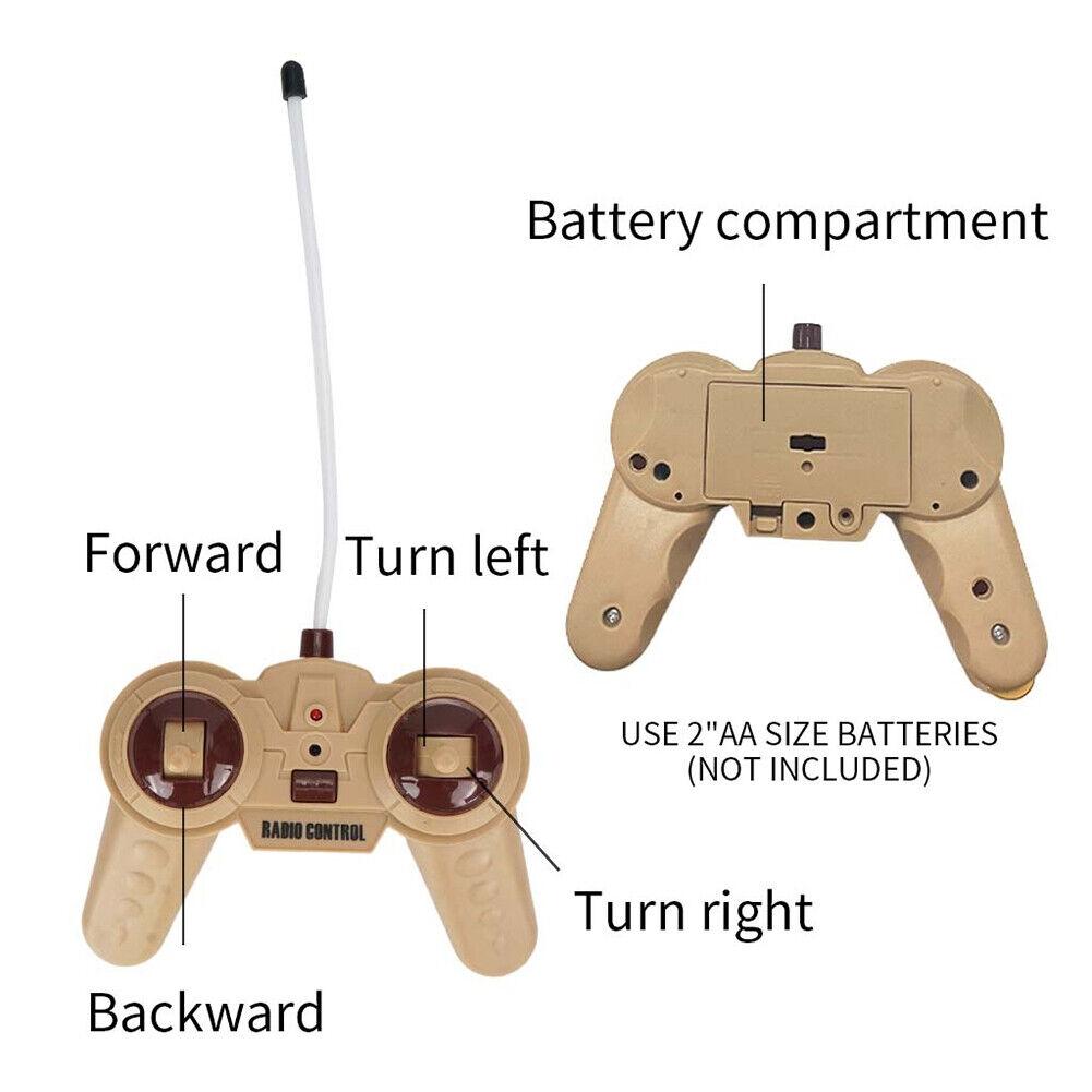 1 32 Four-way Rc Tank with Remote Control - Green