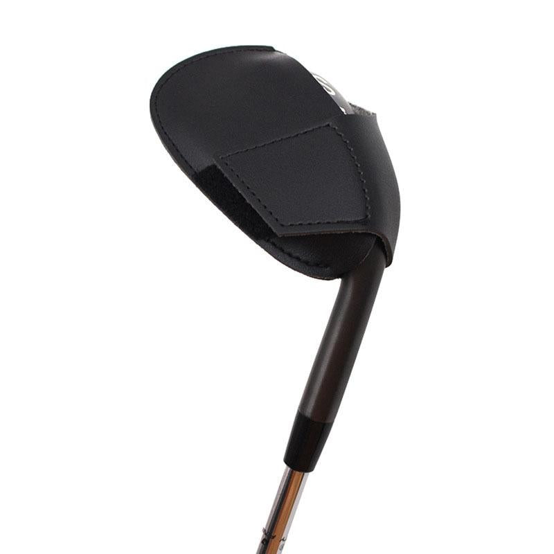 Leather Golf Club Cover Protective Cap For Clubs - Brown