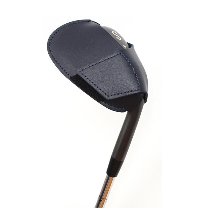 Leather Golf Club Cover Protective Cap For Clubs - Brown