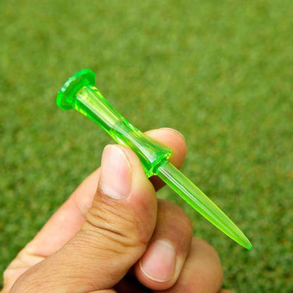 20-pack Golf Ball Tees - Durable 8-point Crown Tip for Competition - Anti-hitting - Green