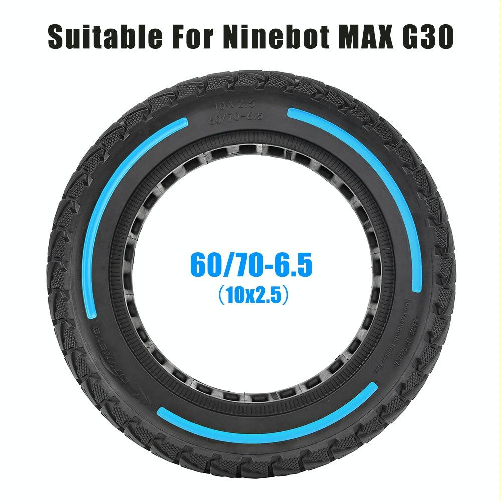 Ninebot Max G30 Electric Scooter - 10x2.5 Solid Tire in Flick Colour - Red
