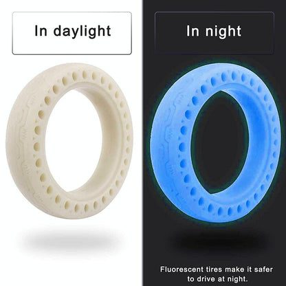 8.5 Inch Shock-absorbing Honeycomb Solid Tire for Xiaomi Mijia M365 - Fluorescent Pattern - Fluorescent Blue