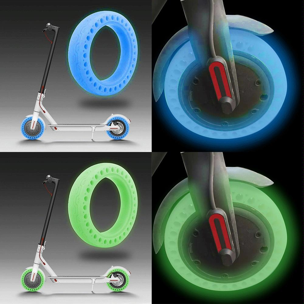 8.5 Inch Shock-absorbing Honeycomb Solid Tire for Xiaomi Mijia M365 - Fluorescent Pattern - Fluorescent Blue