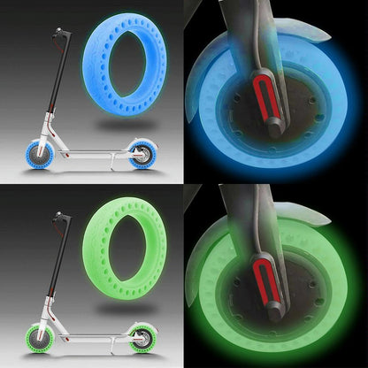 8.5 Inch Shock-absorbing Honeycomb Solid Tire for Xiaomi Mijia M365 - Fluorescent Pattern - Fluorescent Blue