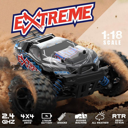 High Speed 4wd Rc Car - 1 18 Scale - Blue