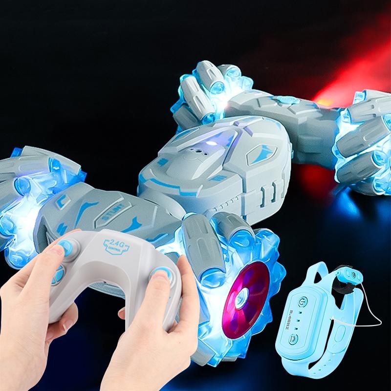 2.4g Dual Rc Torsion Stunt Car with Remote Control - Blue