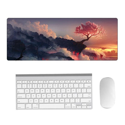 Fantasy Pattern Mouse Pad 300 X 800 X 2Mm Hand Painted - 2 Silhouettes