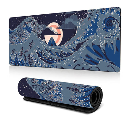 Non Slip Gaming Mouse Pad Big Wave Design - No.2 - 300X800X3Mm
