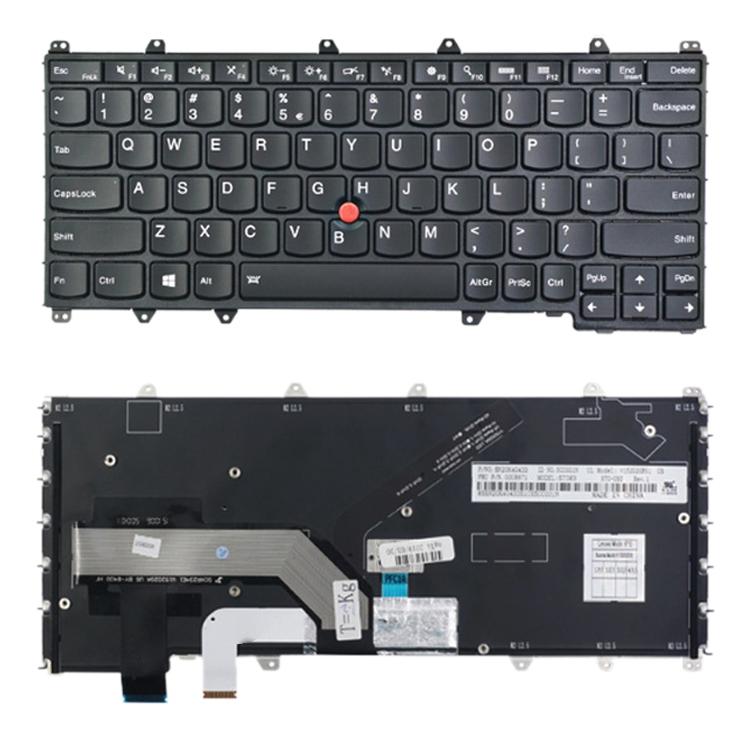 Backlit us Keyboard for Lenovo Thinkpad Yoga 260 / 370 / X380 - Black