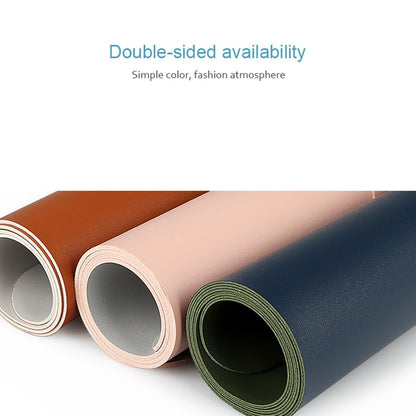 Double Sided Pu Mouse Pad Table Mat 100 X 44Cm - Cowhide Yellow+Gray