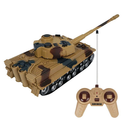 1 32 Four-way Rc Tank with Remote Control - Yellow
