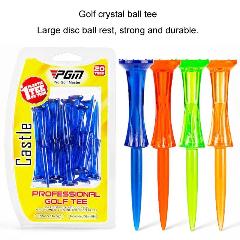 20-pack Golf Ball Tees - Durable 8-point Crown Tip for Competition - Anti-hitting - Blue