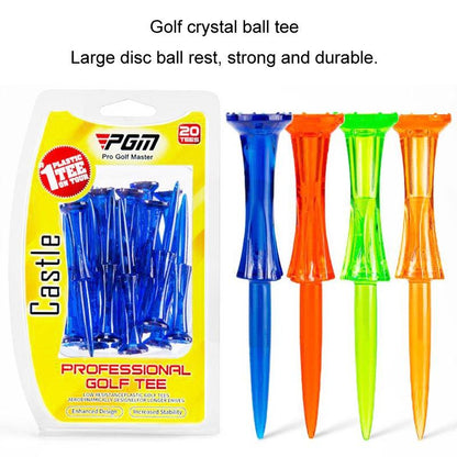 20-pack Golf Ball Tees - Durable 8-point Crown Tip for Competition - Anti-hitting - Blue