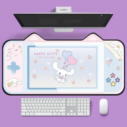 Adorable Cat Ear Desk Pad For Keyboard & Mouse - 3