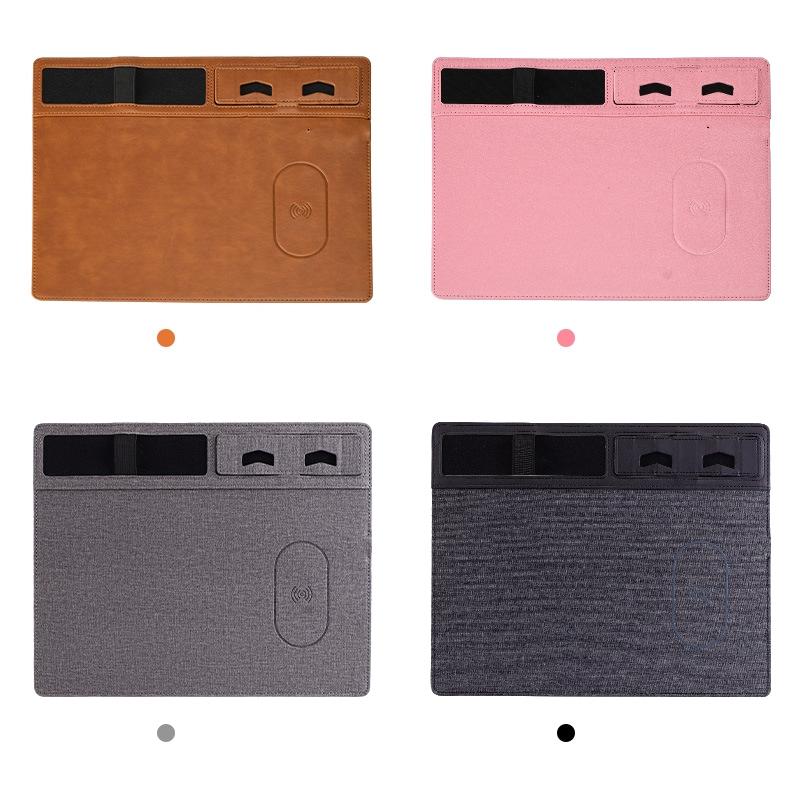 Jj 82401 Mouse Pad With Phone Charging & Holder - Brown