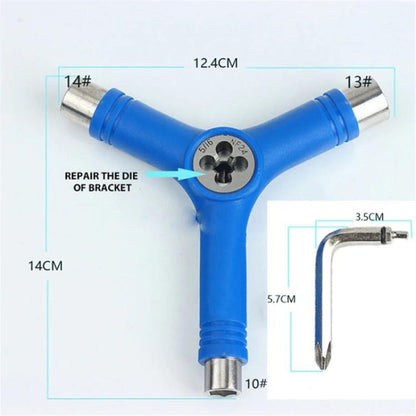 Y-shaped Skateboard Tool for Bearing Repair - Black