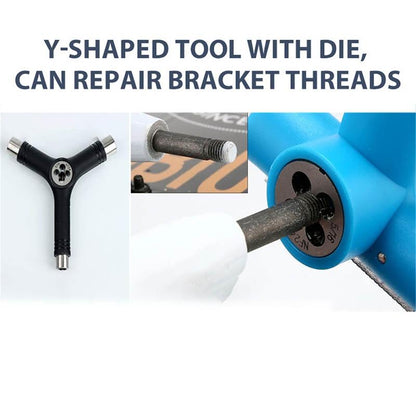 Y-shaped Skateboard Tool for Bearing Repair - Black