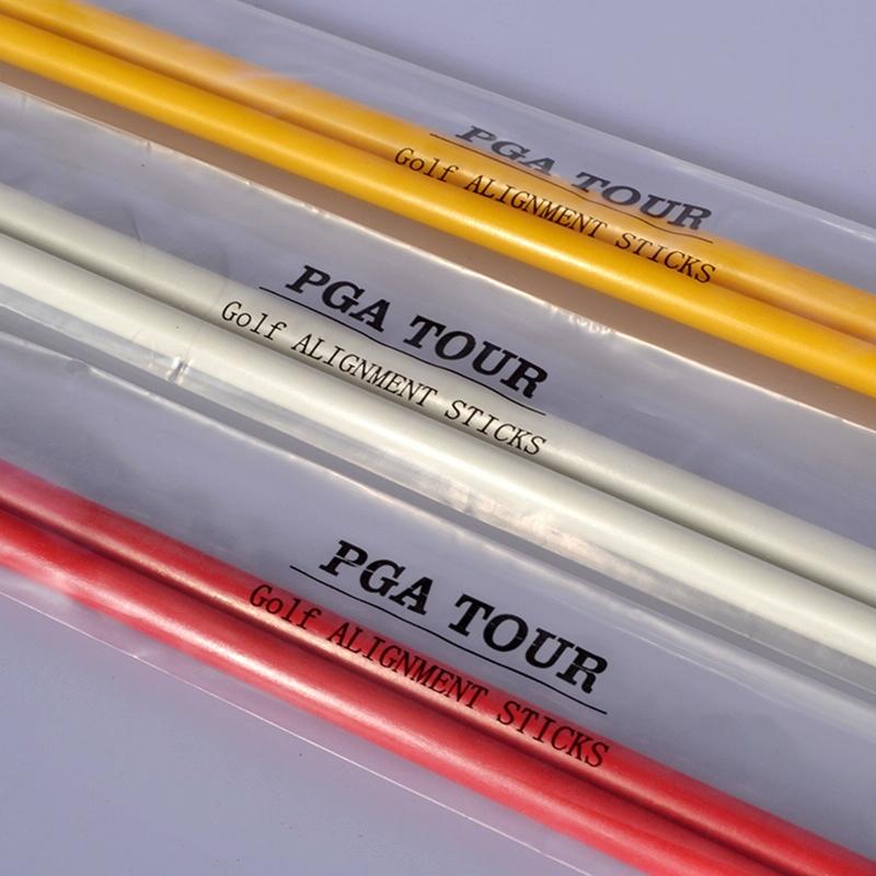 2-pack Golf Alignment Sticks for Accurate Ball Direction - Red Fiberglass - White With Package