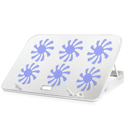 Silent Six-fan Cooling Holder for Notebook Computers - Charm Powder
