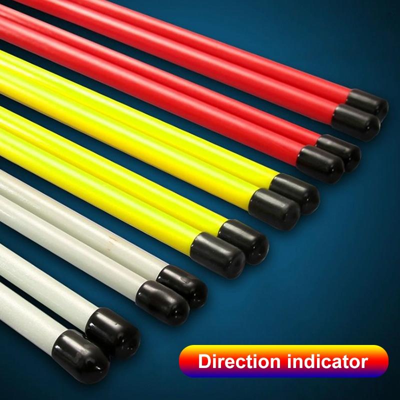 2-pack Golf Alignment Sticks for Accurate Ball Direction - Red Fiberglass - Yellow No Package