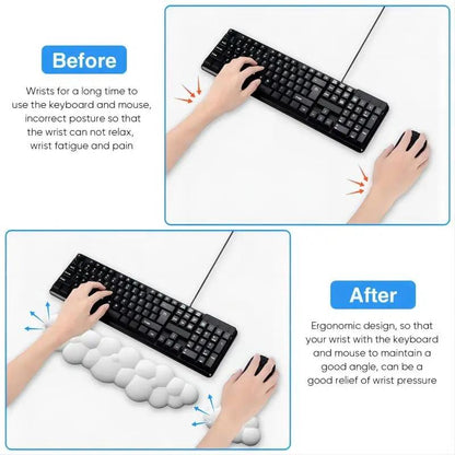 Memory Foam Keyboard Wrist Rest For Office Desktop - Pink