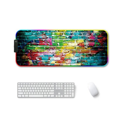Rgb Non Slip Mouse Pad With Thermal Transfer - Glasses Cat
