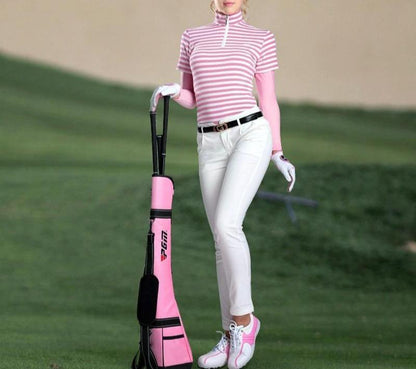 Lightweight Golf Shoulder Bag - Nylon Material - Pink