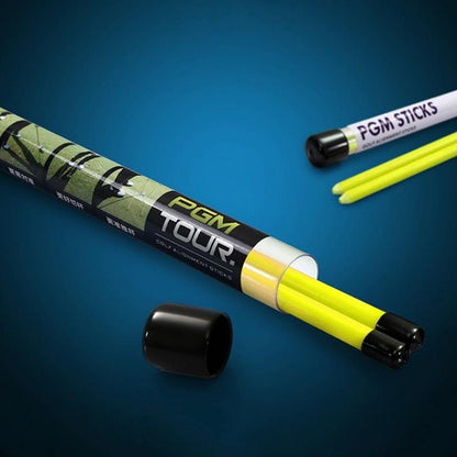 2-pack Golf Alignment Sticks for Accurate Ball Direction - Red Fiberglass - Yellow With Package