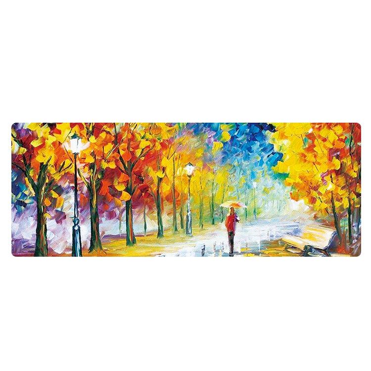 Large Desk Mouse Pad For Oil Painting - Autumn Leaves
