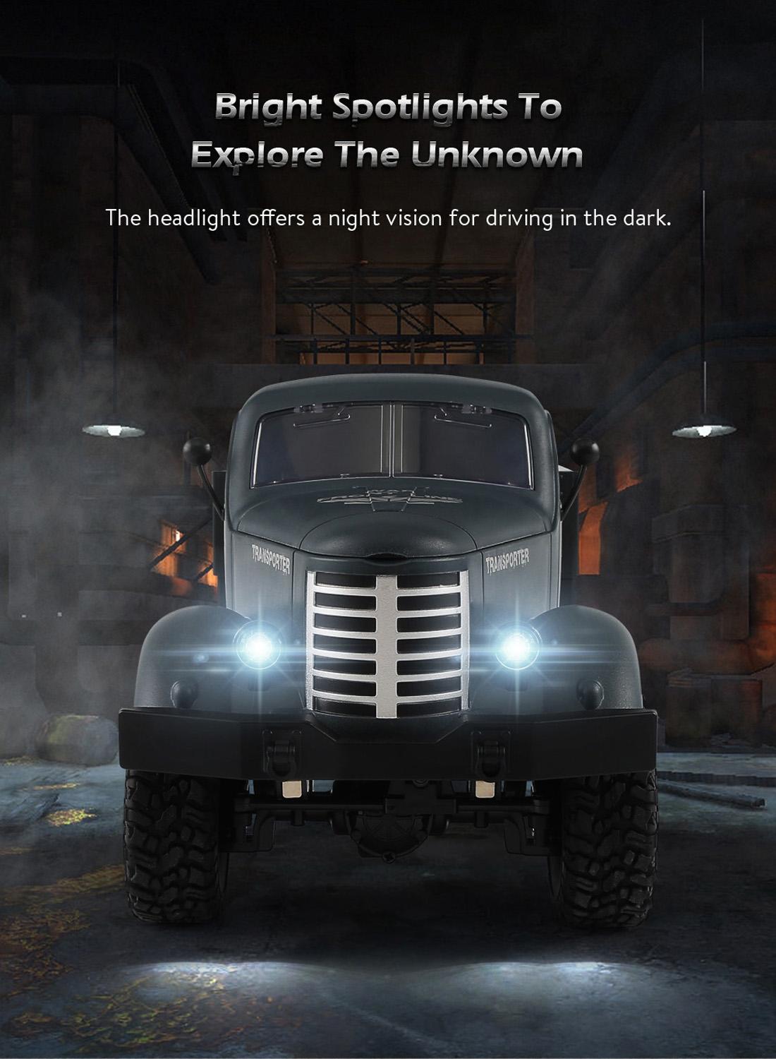 Mini 2.4ghz Rc 6wd Tracked Military Truck - Army Green