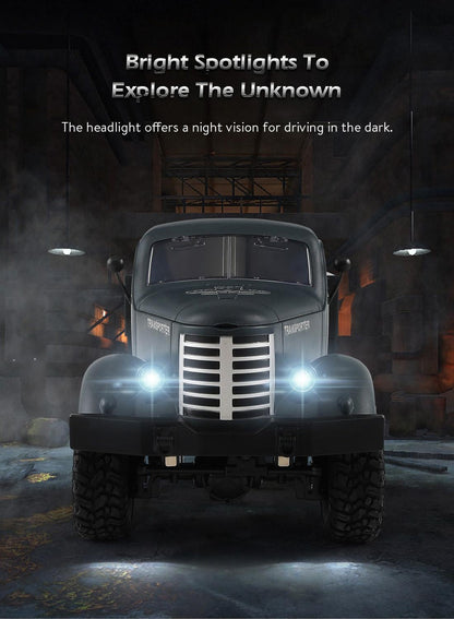 Mini 2.4ghz Rc 6wd Tracked Military Truck - Army Green