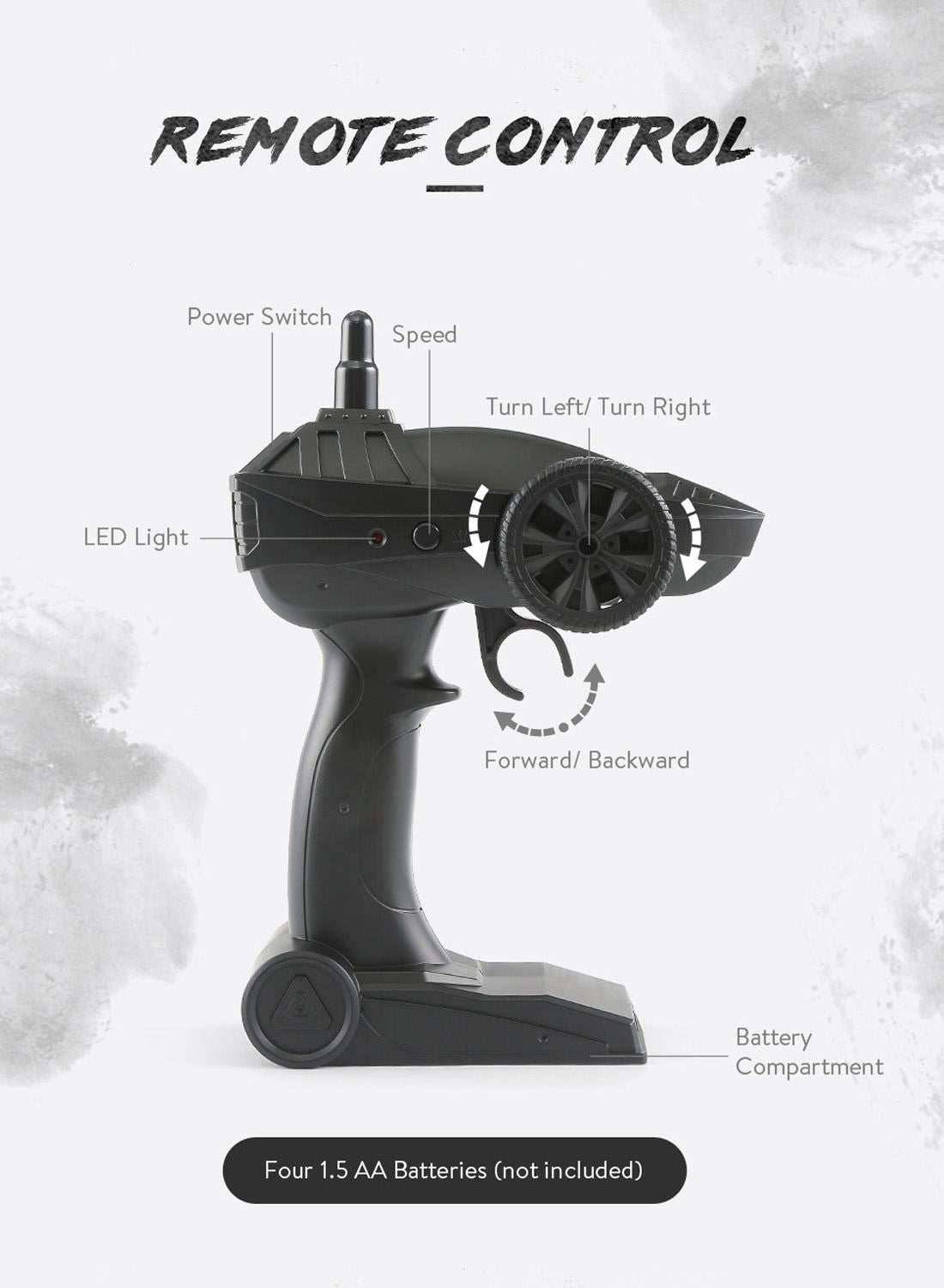 Mini 2.4ghz Rc 6wd Tracked Military Truck - Army Green