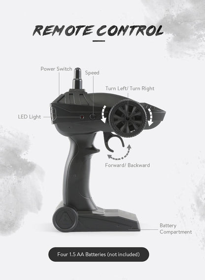 Mini 2.4ghz Rc 6wd Tracked Military Truck - Army Green