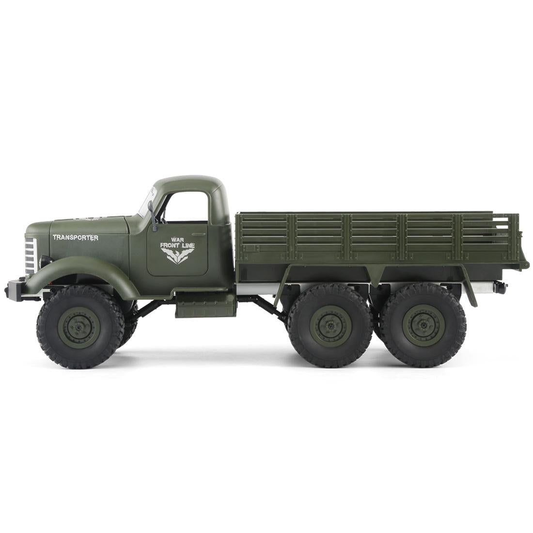 Mini 2.4ghz Rc 6wd Tracked Military Truck - Army Green