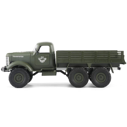 Mini 2.4ghz Rc 6wd Tracked Military Truck - Army Green