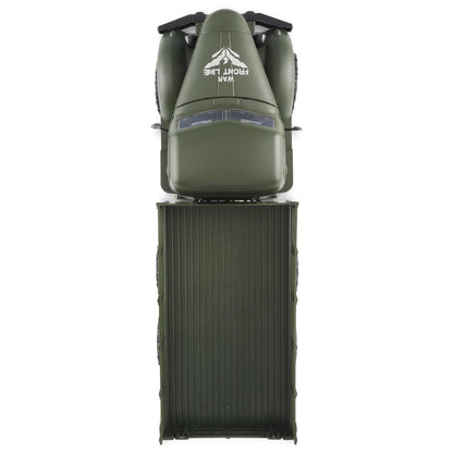 Mini 2.4ghz Rc 6wd Tracked Military Truck - Army Green