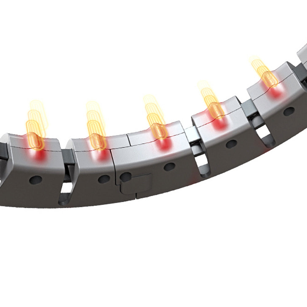 Vibe Geeks 360 Degree Smart Infinity Intelligent Hula Hoop - Gray 1 Adjustable Suction