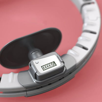 Vibe Geeks 360 Degree Smart Infinity Intelligent Hula Hoop - Gray 1 Adjustable Suction