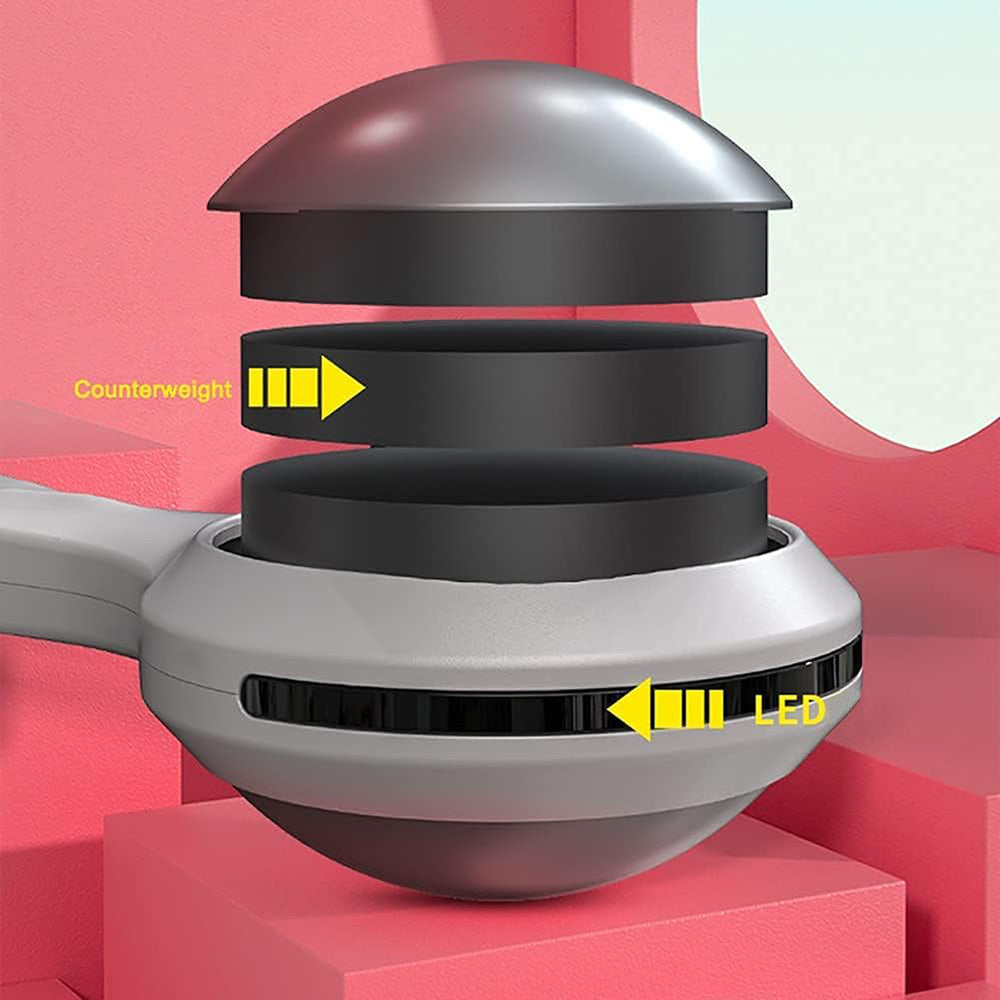 Vibe Geeks 360 Degree Smart Infinity Intelligent Hula Hoop - Gray 2  Adjustable Suction