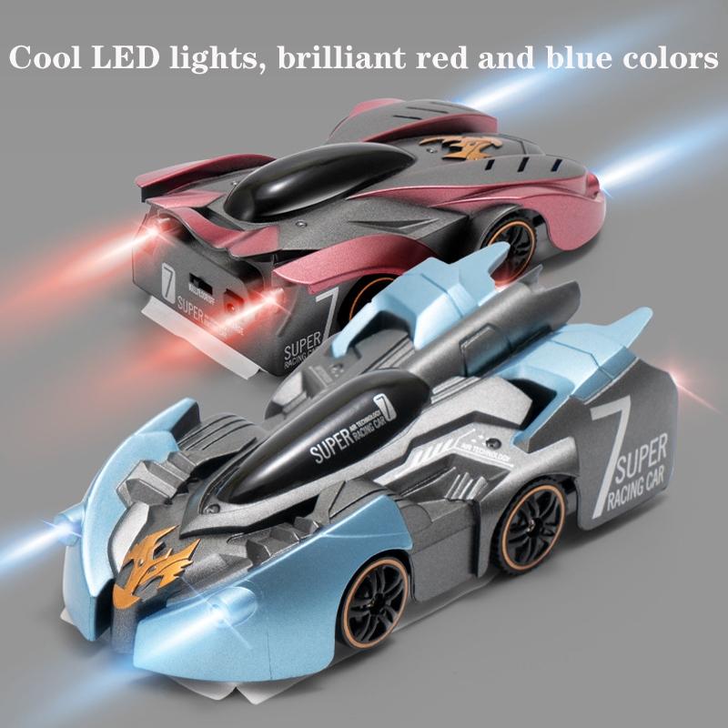 Electric Remote Control Wall Climbing Car for Kids - Mini Toy - Blue Lightning Watch Rc Edition